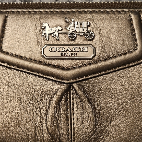 Coach Gold/Bronze Wristlet Clutch